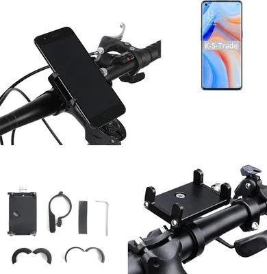 Produktbild von K-S-Trade Handyhalterung für das Fahrrad kompatibel mit Oppo K7x Halter Lenkstange Fahrradhalterung Motorrad Bike Mount Befestigung Smartphone Handy