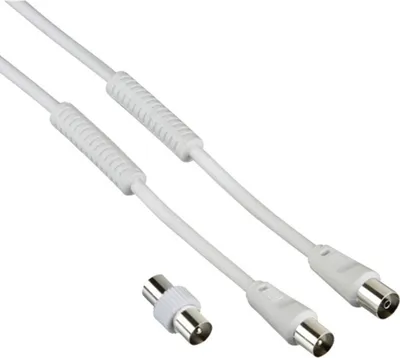 Image de Hama 7205307 Câble coaxial 5 m blanc