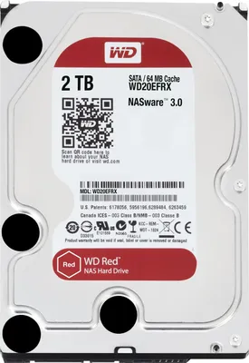 Obrázok produktu pre Western Digital Red, 2 TB, 5400 ot/min, 64 MB, 3.5", Serial ATA III