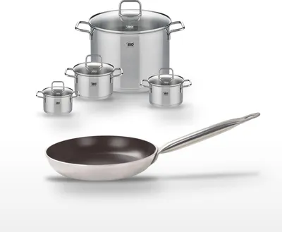 Image de Lot Poêle 28 cm et 4 Faitouts Elo Bistro Line