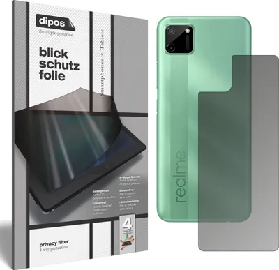 Produktbild von Schutzfolie für Oppo Realme C11 Rückseite mit Sichtschutz Blickschutz Folie