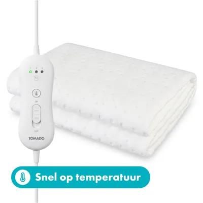 Productafbeelding van Tomado TEB1505W - Elektrische onderdeken - 1 persoons - 150 x 80 cm