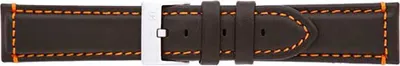 Produktbild von Uhrenarmband Piero Magli LEDER schwarz NAHT orange 15151801 22mm NEU