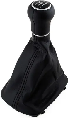 Produktbild von PREMIUM Schaltknauf Manschette Knauf Chrom Naht Schwarz 5-Gang für Audi A6 4B C5