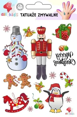 Produktbild von Abwaschbare Tattoos für Kinder Weihnachten 1