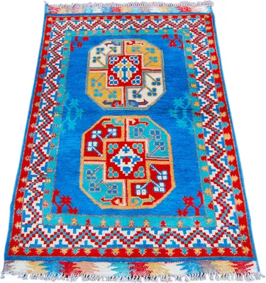 Produktbild von Handgeknüpfter Afghanischer Dolat Abad Teppich 123x76 cm, 8/12 mm Dicke