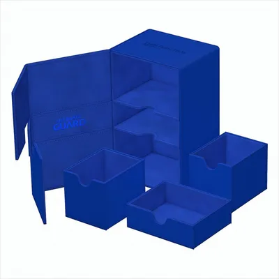 Produktbild von Ultimate Guard Twin Flip`n`Tray 160+ XenoSkin Monocolor Blau