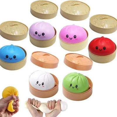 Obrázok produktu pre Squishy Fidget – 6 ks – antistresové hračky na stláčanie – mäkké, pomaly sa deformujúce hračky na zmiernenie úzkosti – senzorické hračky na upokojenie – viacfarebné