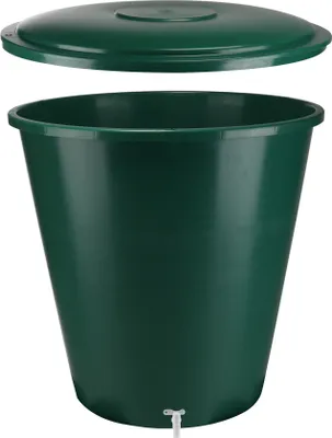 Produktbild von Regentonne 200L mit Auslaufhahn Regenfass Regenbehälter Regenspeicher Gartenfass