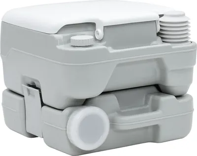 Produktbild von Möbel Tragbare Toilette Grau & Weiß Kunststoff 10 L - Campingtoiletten 42001425