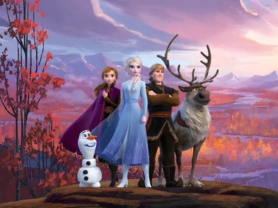 Produktbild von Disney Fototapete Die Eiskönigin Lila, Orange und Blau - 600596 - 360 x 270 cm