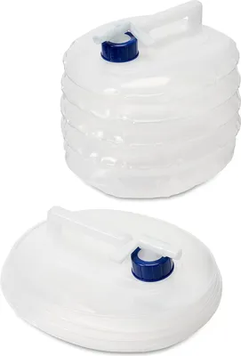 Produktbild von 5L faltbare Wasserkannne mit Hahn, transparent, stabil und BPA-frei für Camping