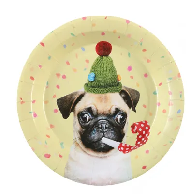 Produktbild von 6 Papp-Teller Geburtstag Party Hund Geburtstag