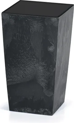 Produktbild von DEUBA® Blumentopf 26L 50x26,5x26,5cm Betonoptik Inkl. Einlegeboden Indoor Outdoor Blumenkasten Pflanzkübel Anthrazit