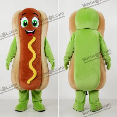 Zdjęcie produktu dla Zielony MASTICOT pluszowy kostium psa hot dog