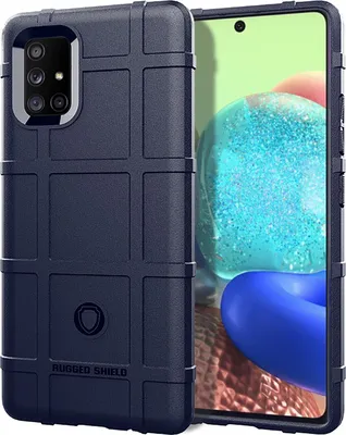 Produktbild von Mobigear Rugged Shield  Samsung Galaxy M51 Hülle Flexibles TPU Backcover Stoßfest - Blau