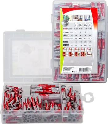 Zdjęcie produktu dla fischer 541108 fischer Profi-Box - DuoPower kurz/lang 2K 541108 Universaldübel-Sortiment, 150 St.