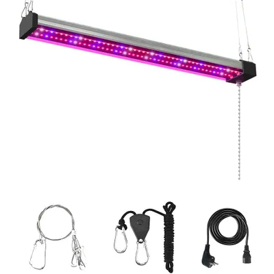 Produktbild von 50cm Pflanzenlampe Mit Zugkettenschalter LED Vollspektrum Pflanzenlicht Anschließbare Pflanzenleuchte Grow Light, S