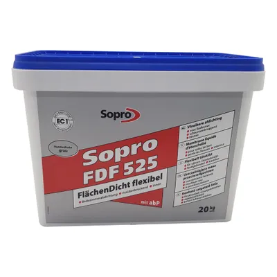 Obrázek produktu pro Sopro tekutý hydroizolační nátěr pro hydroizolaci interiérů Flächendicht flexibel FDF 525 šedý 20kg