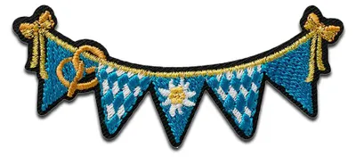 Obrázek produktu pro Bavorský věnec - nažehlovací nášivka, nažehlovací aplikace, nášivky, k nažehlení, velikost: 3 x 6,7 cm