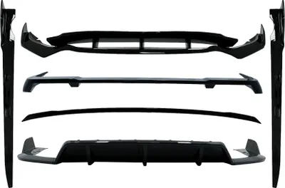 Produktbild von Aero Bodykit für BMW X5 G05 2018-2022 M-Tech Black Knight Design Glänzend schwarz