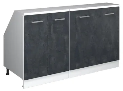 Zdjęcie produktu dla Zestaw szafek na dach skośny Vicco Rion Czarny beton 140 cm Zestaw 2 korpusów szafy głębokość 60 cm, Model 60300