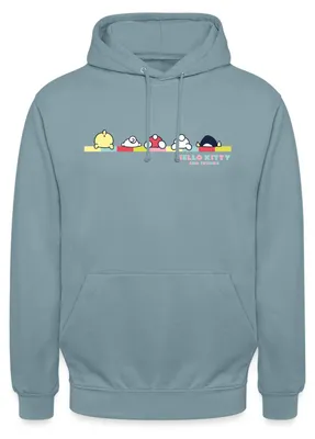Produktbild von Spreadshirt Hello Kitty And Friends Pose Uni Hoodie, XXL, Nebelblau