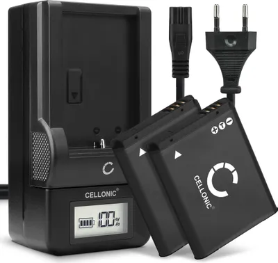 Image de CELLONIC 2x Batterie pour Appareil photo Compatible avec Samsung ES90, DV150F, MV800, BP70A - (700mAh, 3.7V) + Chargeur