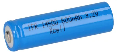 Image de XCell IFR 14500 AA Batterie solaire LiFePO4 3.2V 600mAh