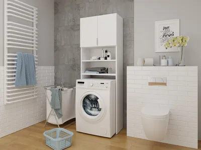 Obrázek produktu pro Koupelnová skříňka nad pračku MARESA - bílá