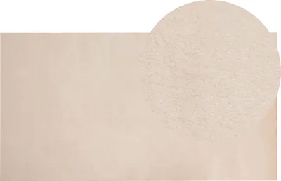 Obrázek produktu pro BELIANI Koberec z umělé zaječí kožešiny béžový 80 x 150 cm umělá polyesterová kožešina měkký huňatý s vysokým vlasem