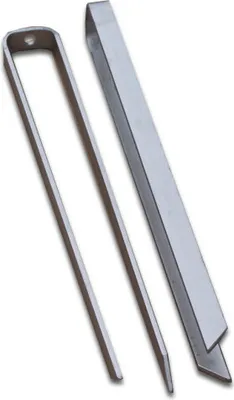 Produktbild von 4er SET Bodenanker Erdanker Unkrautvlies Erdnägel Heringe Zeltheringe Stahl Massiv Flacheisen