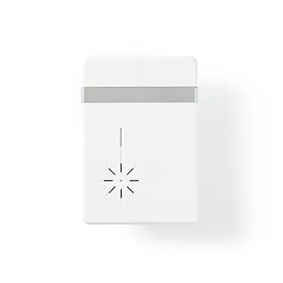 Immagine prodotto di Set campanello senza fili Nedis - Funzionamento a batteria - 3 V DC - 1x CR2032 - Volume: 80 dB - Portata del segnale: 300 m - IP44 - 36 melodie - 1 ricevitore - Bianco