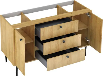 Obrázok produktu pre Kúpeľňová skrinka pod umývadlo Jungborn PRIMUS natural hickory 1200 x 720 x 456 mm