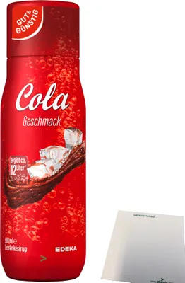 Produktbild von Gut & Günstig Cola Getränkesirup (500ml Flasche) + usy Block