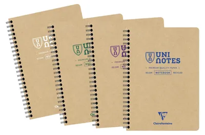 Produktbild von Clairefontaine 5x Uninotes Spiralbuch A5 80Bl kariert 9850C