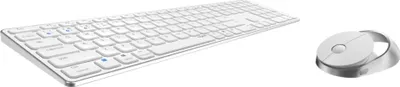 Produktbild von Rapoo 9850M, Kabellos, RF Wireless + Bluetooth, Scherenschalter, QWERTZ, Weiß, Maus enthalten