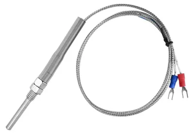 Thermoelement Typ K, M8-Gewinde, 1 m Kabel, 0–400 °C