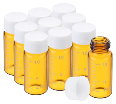 10er-Pack 10 ml Braune Glasfläschchen mit Schraubdeckel