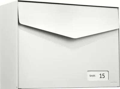 Immagine prodotto di MEFA Briefkasten Letter 113 + Namensschild Schloss Postkasten wei¤ 312x430x178mm