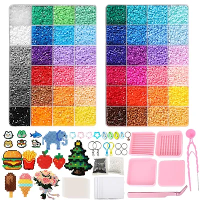 Bügelperlen-Set, 48 Farben, 24000 Stk., 2,6 mm, DIY