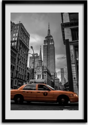 Produktbild von Bild - Bilderrahmen - 50 cm x 70 cm - MDF - Rahmen - Wandkunst New York