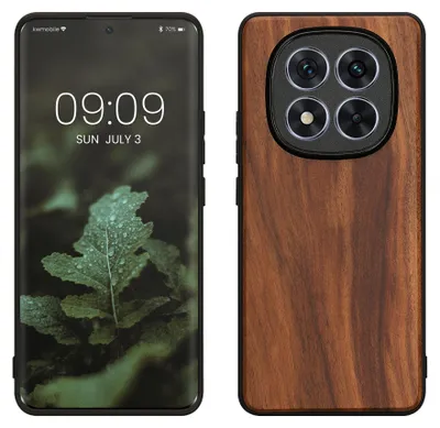 Produktbild von kwmobile Handyhülle für Xiaomi Redmi Note 14 Pro+ 5G / Redmi Note 14 Pro Plus 5G Hülle Holz - Case mit TPU Bumper - Stoßfestes Hardcase - Schutzhülle