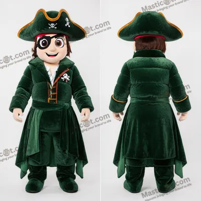 Imagen del producto de Traje MASTICOT de Mascota Pirata Verde Bosque Alegrón