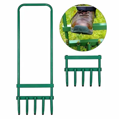 Produktbild von Rasenlüfter für effektives Rasen Aerifizieren, aus Stahl, Hand Aerifizierer, Rasenspecht für Rasenbelüftung, Aerifiziergabel, 26cm