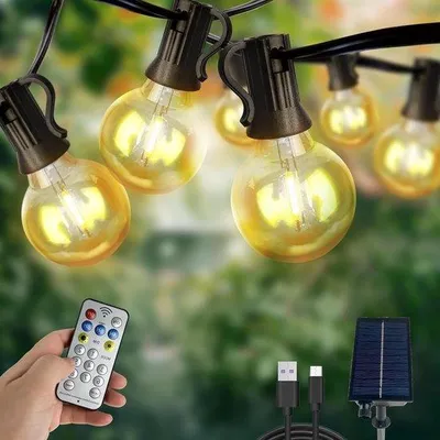 Obrázok produktu pre Solárne záhradné svietidlo 18M30+2 G40 Globlicht LED s reguláciou jasu – 8 svietidiel na solárny pohon, teplá biela 2700 K