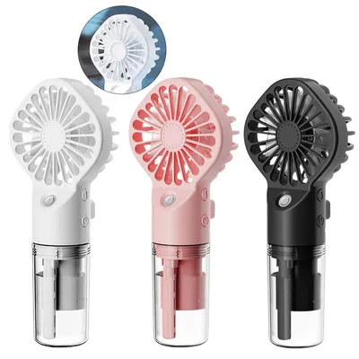 Produktbild von 3er-Set Mini Mist Fans – Tragbare Wassernebel Ventilatoren, Wiederaufladbar, 4 Geschwindigkeiten für Reisen & Camping