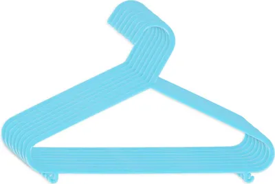 Produktbild von Bieco Kleiderbügel Kinder 8 St. Hellblau | Länge ca 30 cm | Baby Kleiderbügel | Kunststoff Kleiderbügel Kinder Baby | Baby Organiser Für Kleiderschrank | Kleiderbügel Baby | Baby Clothes Hangers