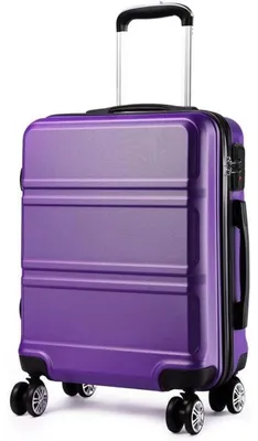Productafbeelding van KONO Koffer Trolley M (55 cm), paars - Handbagage, ABS harde schaal, TSA-slot, 36 liter, 2,5 kg