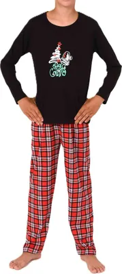 Produktbild von Normann Kinder UNI langarm Weihnachts Schlafanzug Pyjama mit lustigen Renntier Motiv ; schwarz , 116